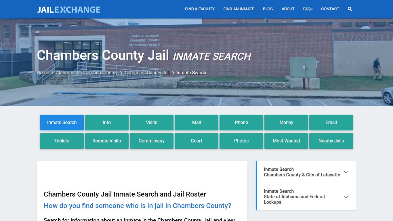 Inmate Search: Roster & Mugshots - Chambers County Jail, AL