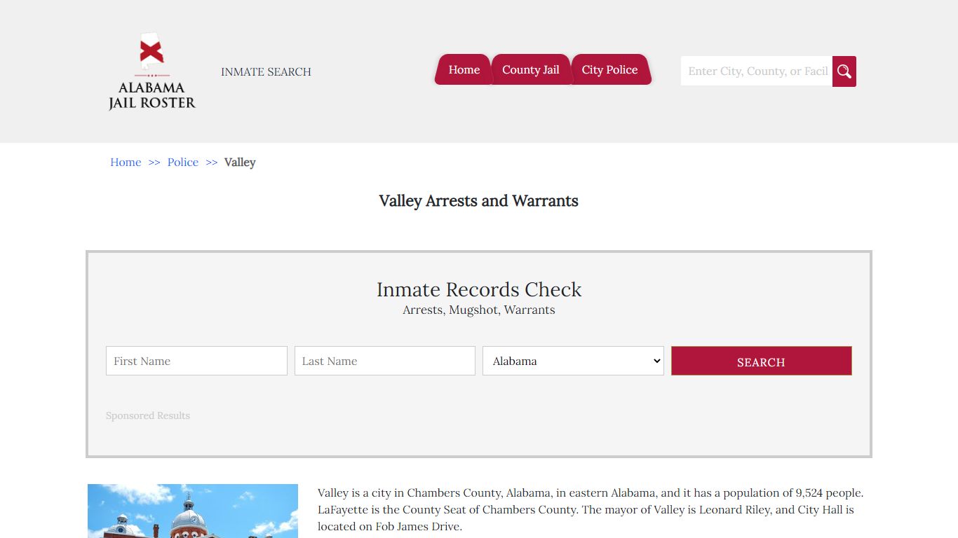 Valley Arrests and Warrants | Alabama Jail Inmate Search